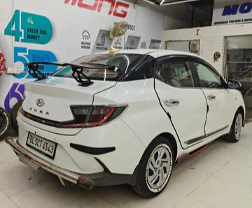 Motorik Lambo-Style Rear Spoiler for Hyundai Aura – Sporty LemBo Design | Premium ABS