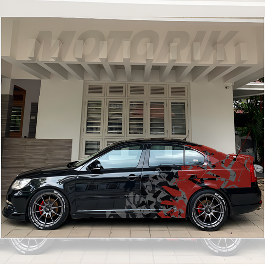 Red Crystal Sides Graphics/Decals for Cars ( Both Sides )