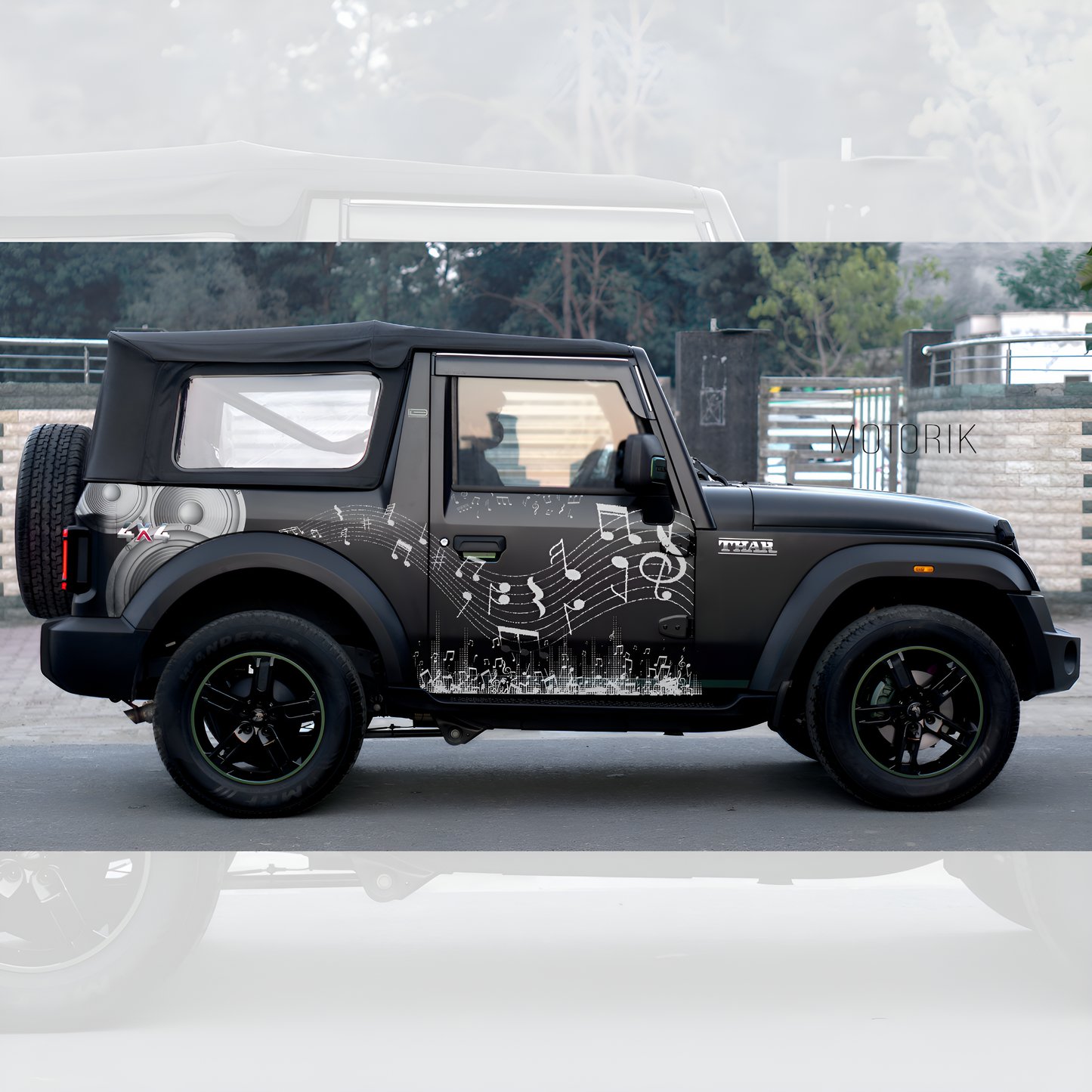 Motorik Music Vibes SUV/XUV Car Side Graphics (Both Sides)