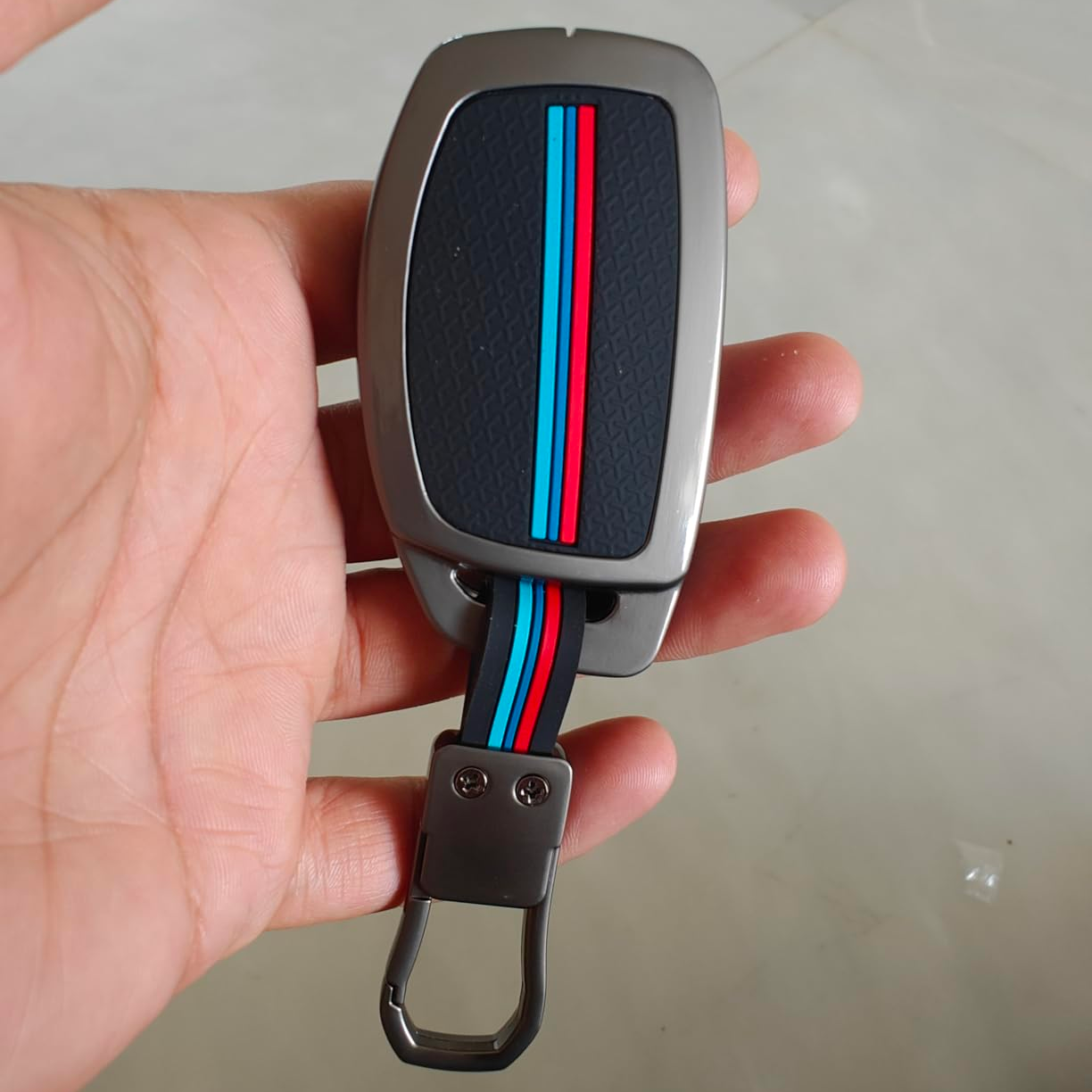 Motorik Metal Key Cover | Compatible with Hyundai Creta, I-20, Venue, Elantra, And Tucson | 4-Button