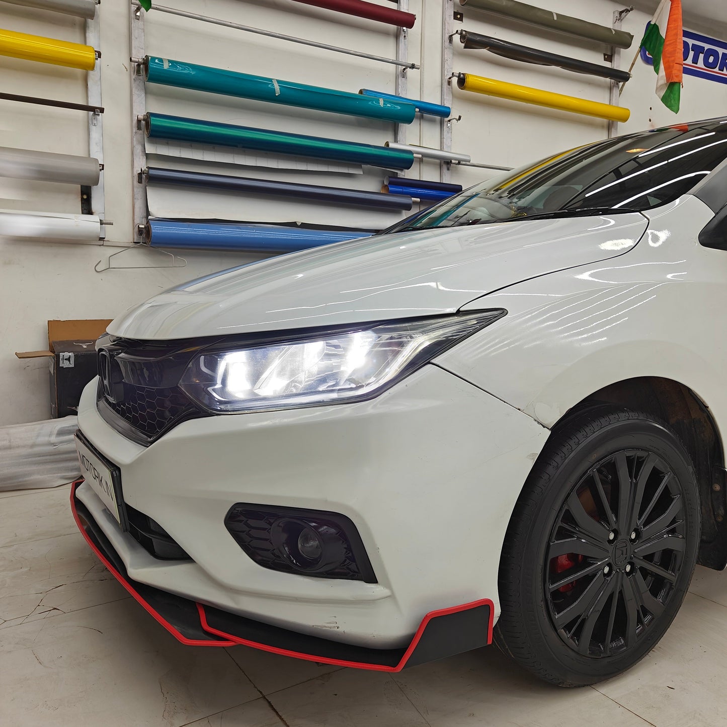 Motorik Metal Bumper Protector | Fit for Honda City ALL Models | 5Pcs Red