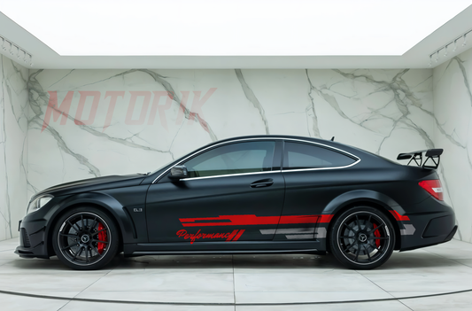 Performance strip Side Car Graphics for All Sedan Car (both side)