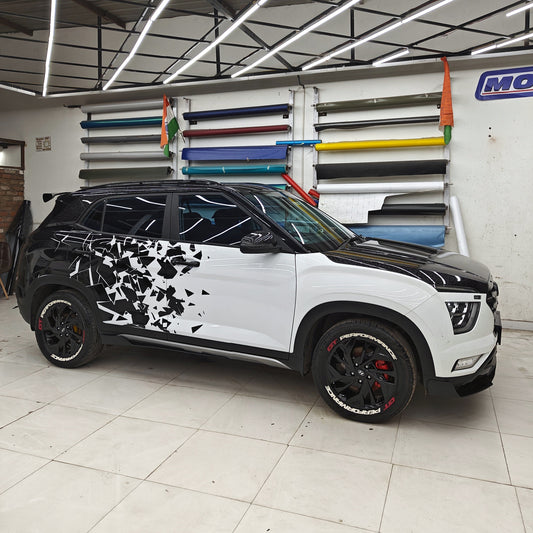 Motorik Particle Big Distortion Car Sides Graphics Compatible for all cars ( Both sides )