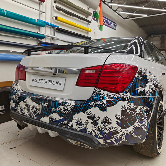 Motorik Ocean Waves Side Car Graphics Compatible for all cars (Both Sides and Rear)