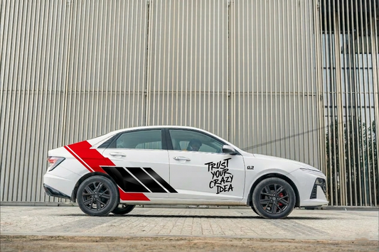 Sport Theme Sides Car Graphics for All Sedan Car (both side)