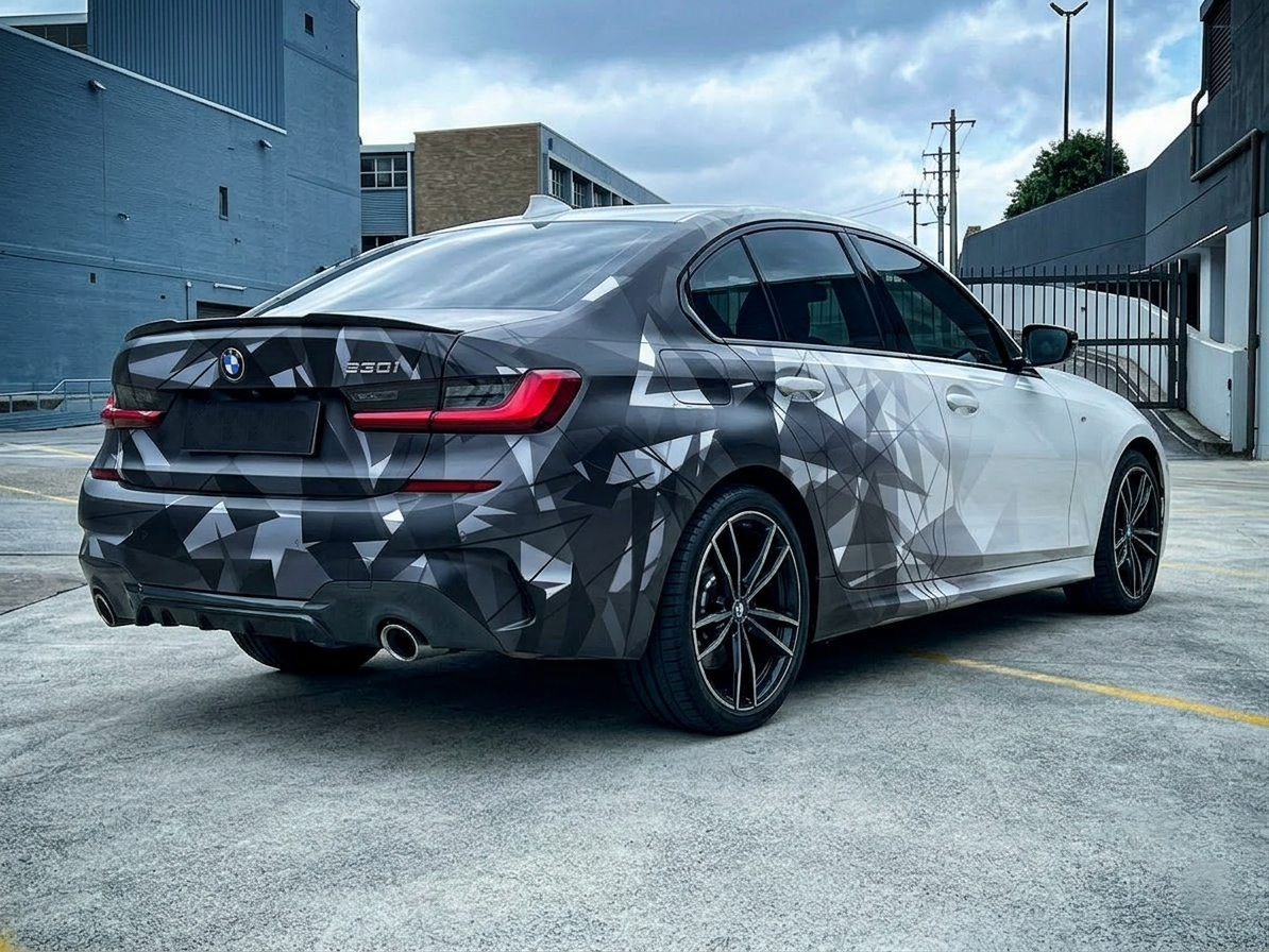 Gray Shades Crystal Sides & Rear Car Graphics for All Cars (Both Sides and Rear)