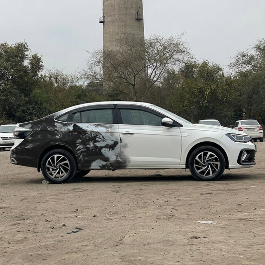 Motorik wolf Graphic for sedan Cars ( Both Side )