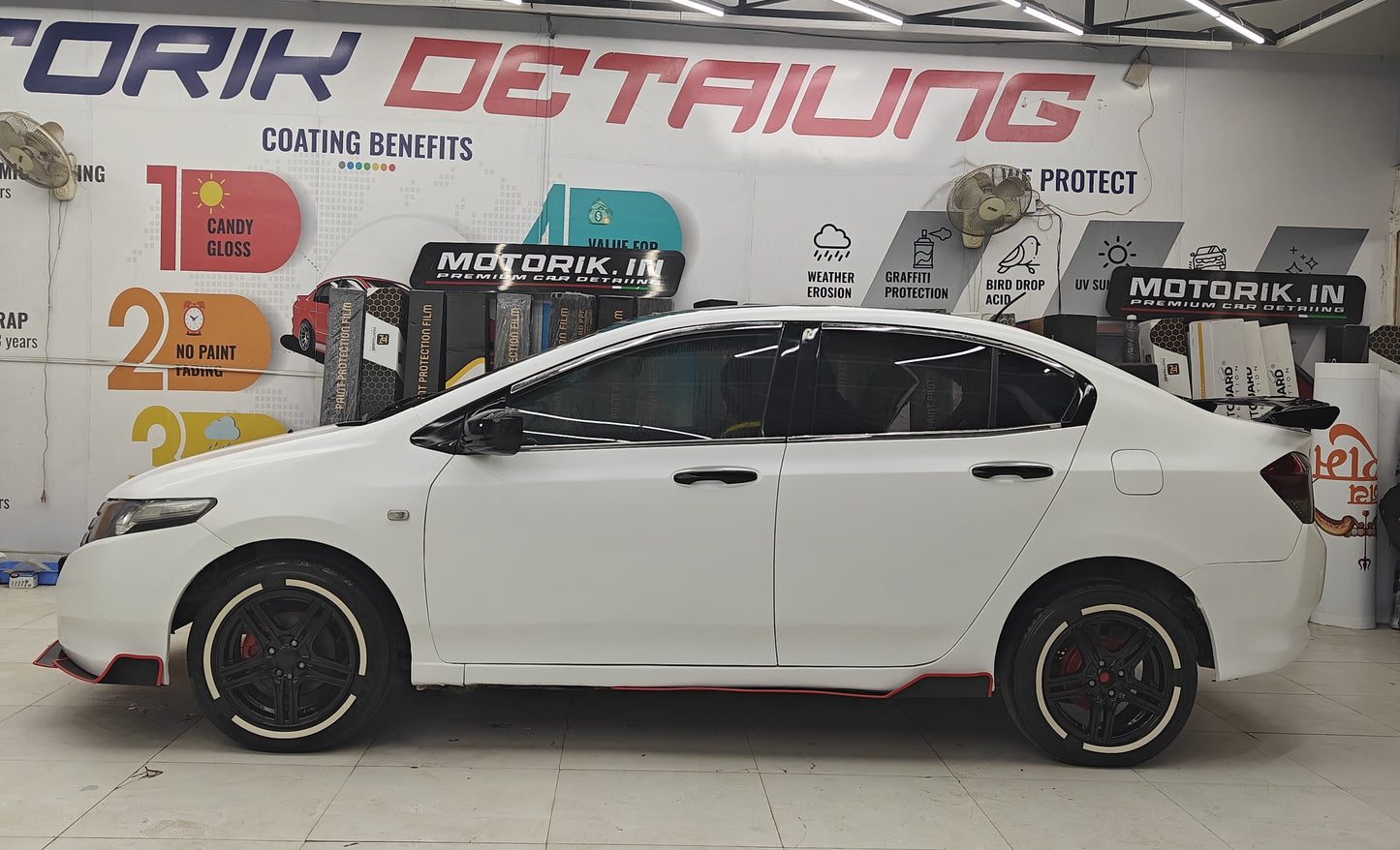 Motorik Metal Bumper Protector | Fit for Honda City ALL Models | 5Pcs Red