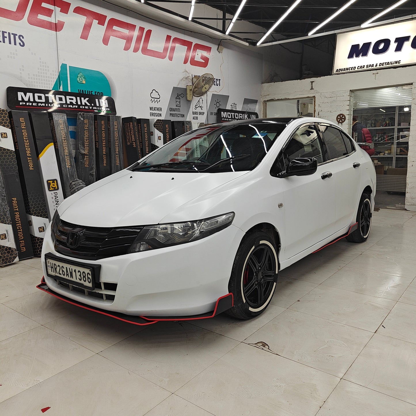 Motorik Metal Bumper Protector | Fit for Honda City ALL Models | 5Pcs Red