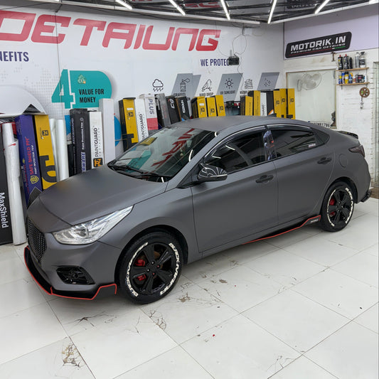 Motorik Metal Bumper protector | Fit for Hyundai Verna | 5pcs Red