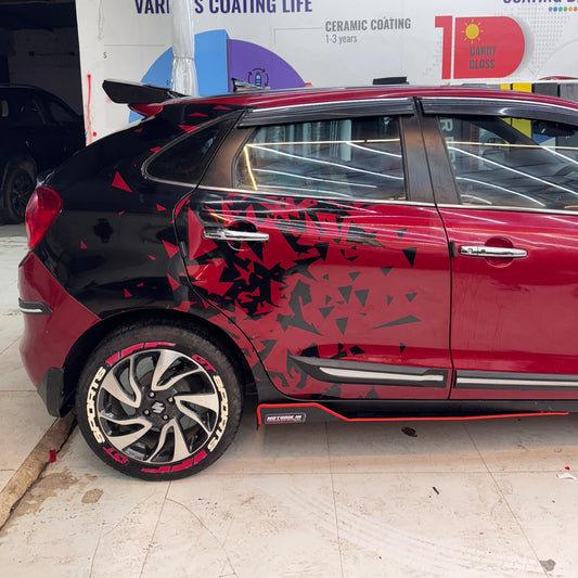 MOTORIK Particle Distortion Graphics Compatible with All Cars (Both Sides)