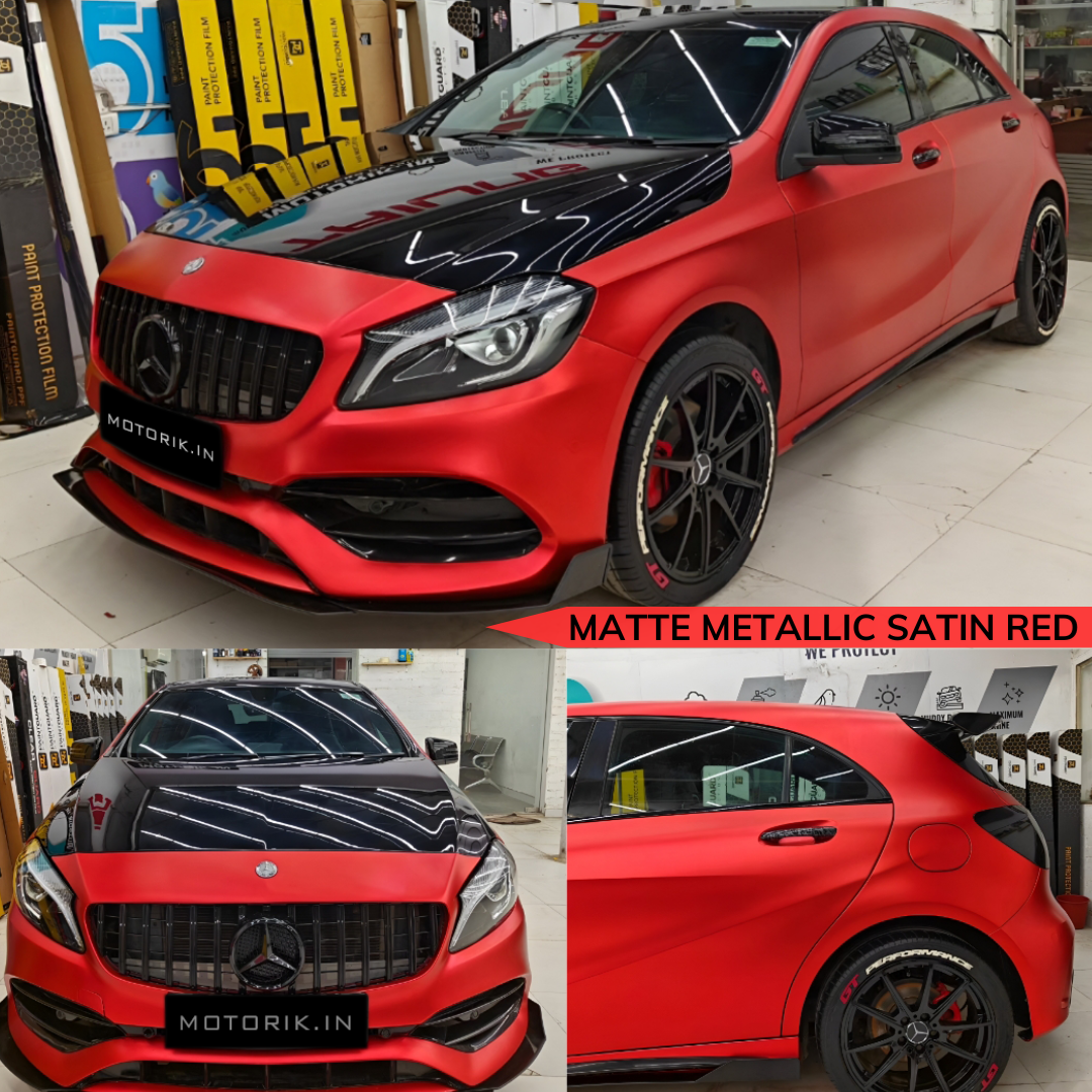 Motorik Matte Metallic Satin Red Wrap – Full Roll (20 Meter Approx)