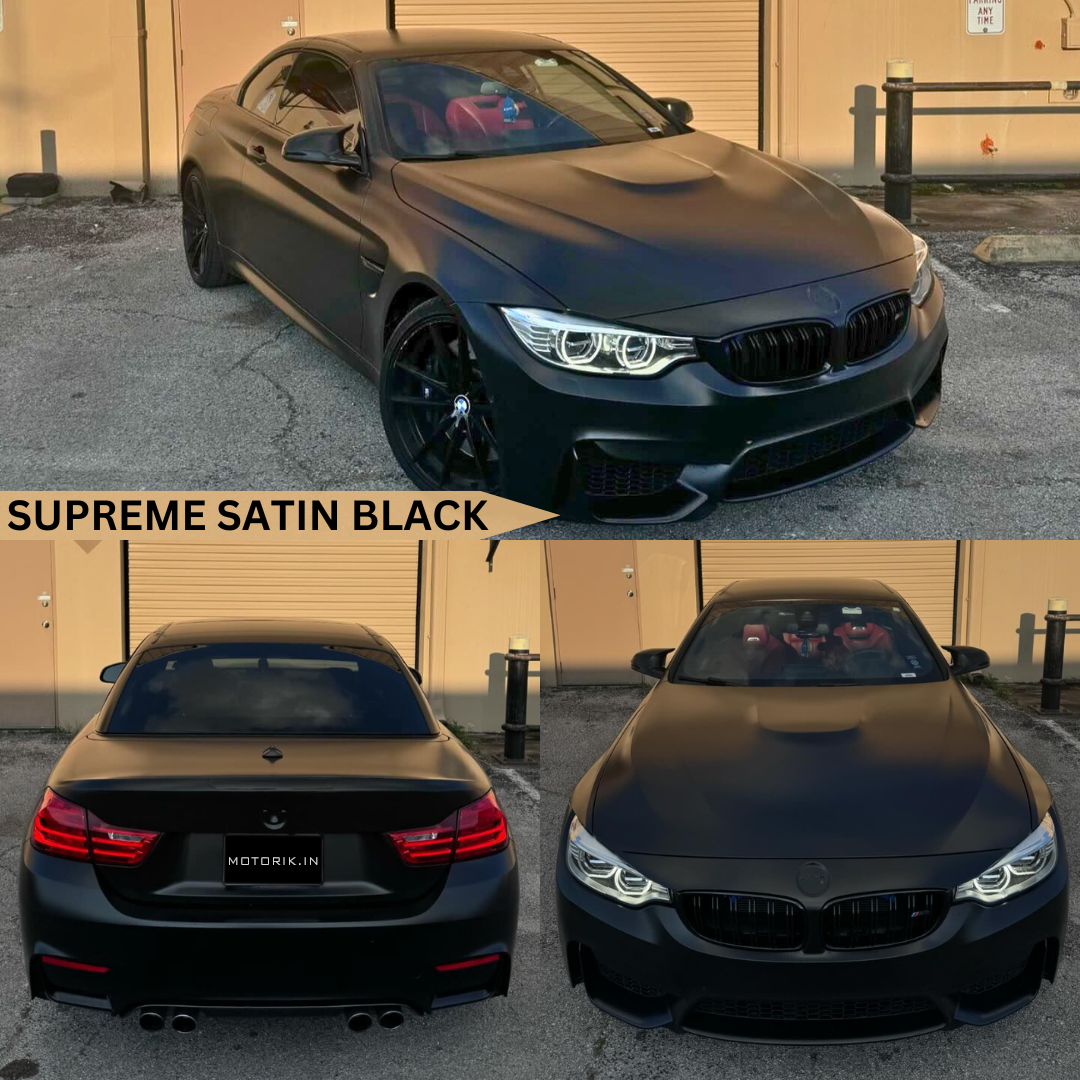 Motorik Supreme Satin Black Car Wrap – Full Roll (20 Meter Approx)