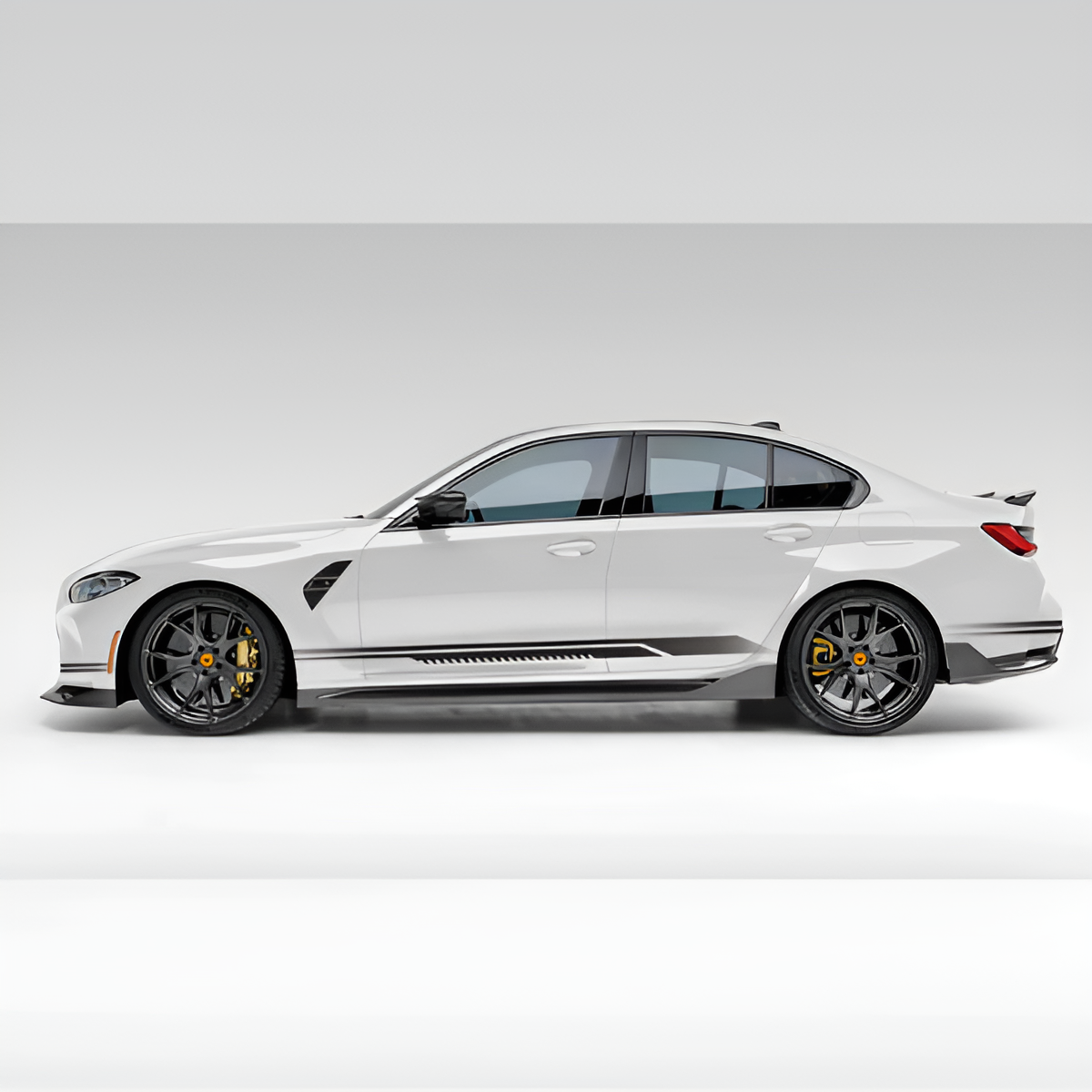 Motorik Black Aerodynamic Side Graphics – for Sedans (Both Side)