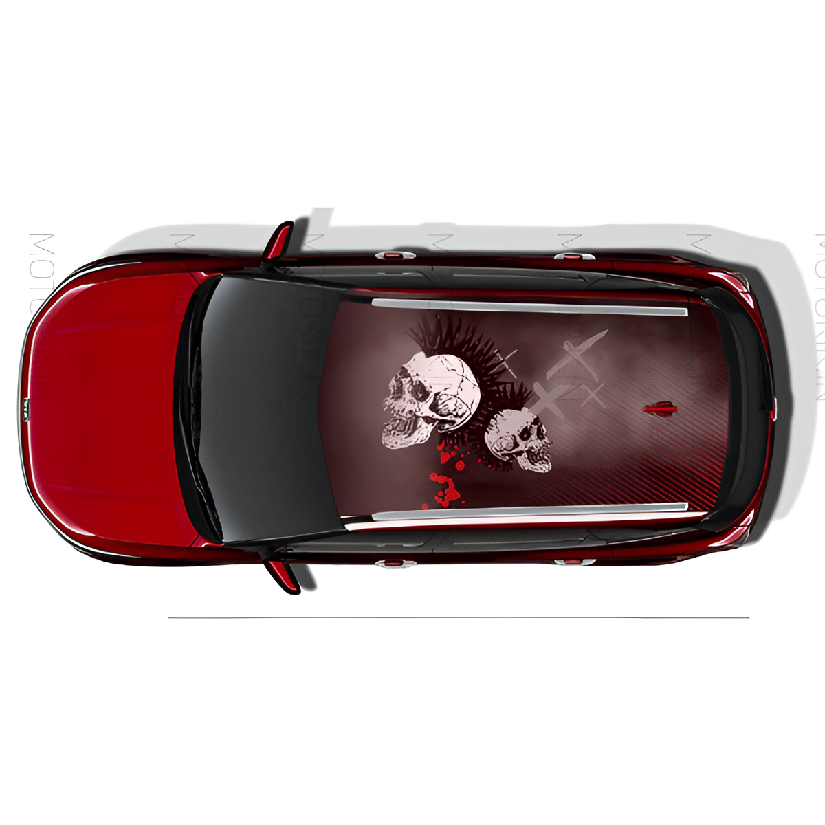 Motorik Skull Hunter Roof Car Graphics Compatible for all cars