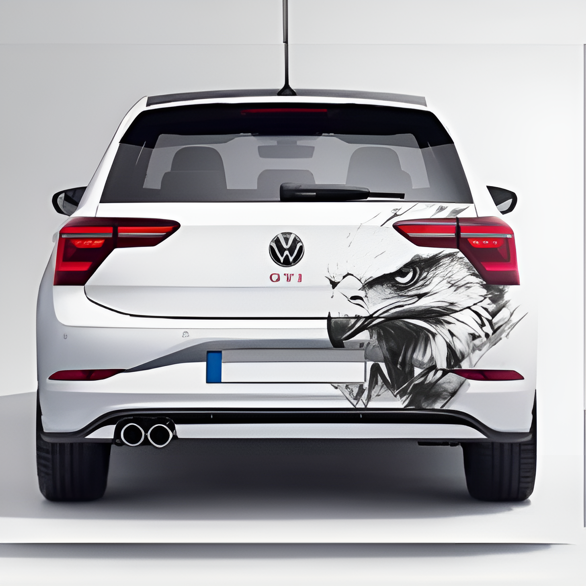 MOTORIK Eagle Sketch Style Car Rear Diggi Decal