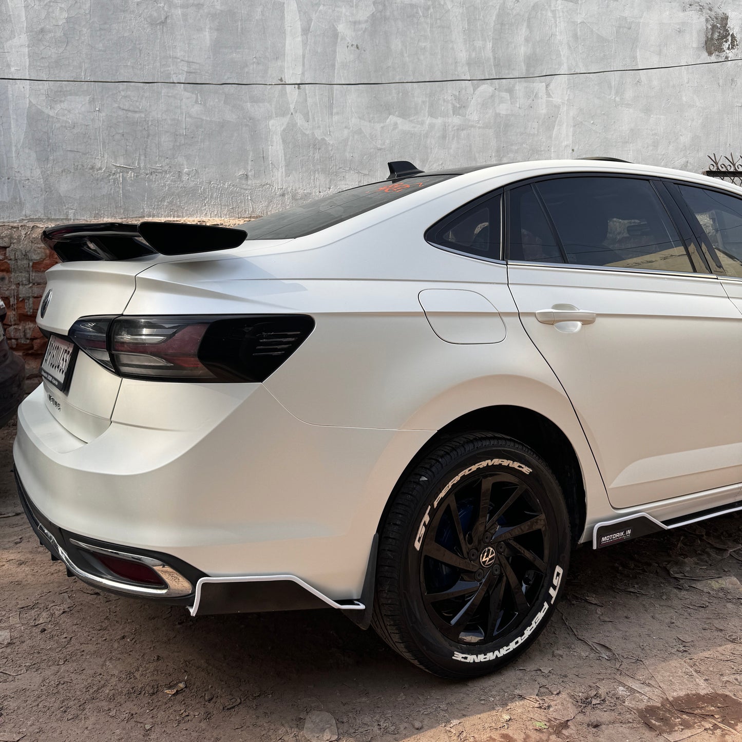 Motorik Metal Bumper Protectors & Rear Guards | Fit For All VW Sedan Cars | 7Pcs White