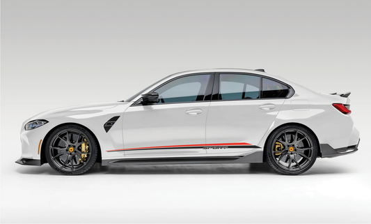 Motorik Minimalist Red & Black Stripe Side Graphic for Sedan Cars – for (Both Side)