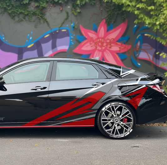 Abstract Car Side Graphics for All Cars (Both Sides)