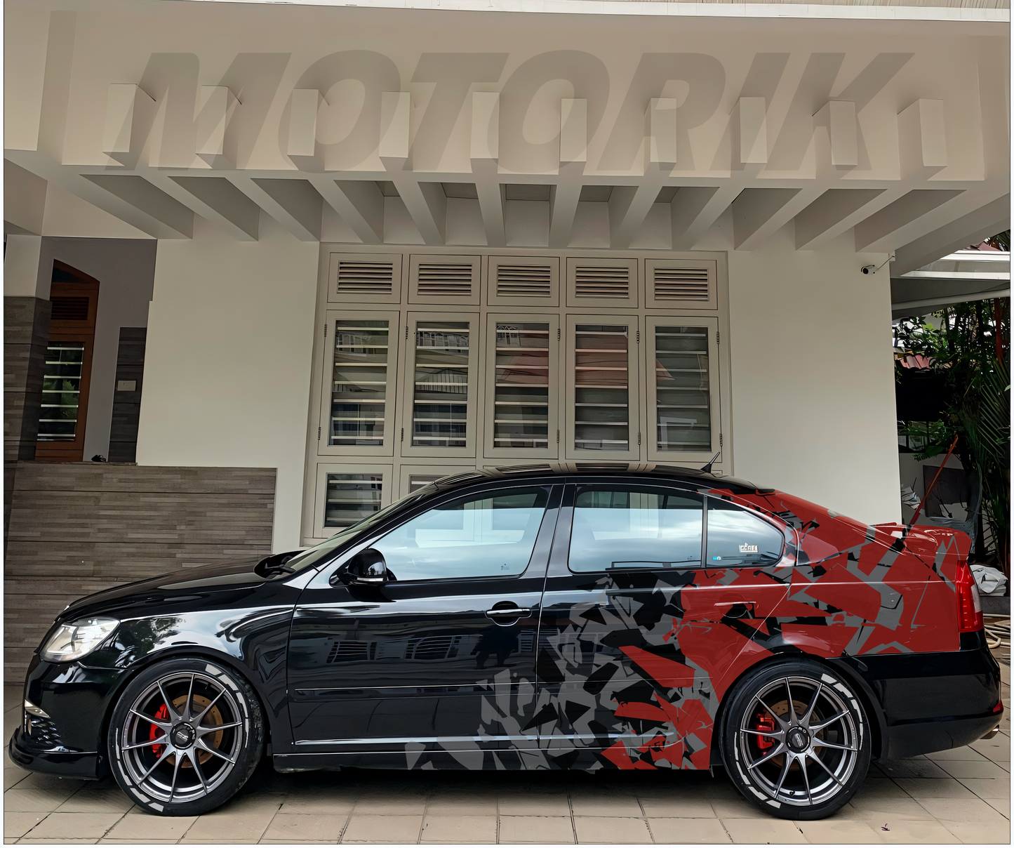 Red Crystal Sides Graphics/Decals for Cars ( Both Sides )