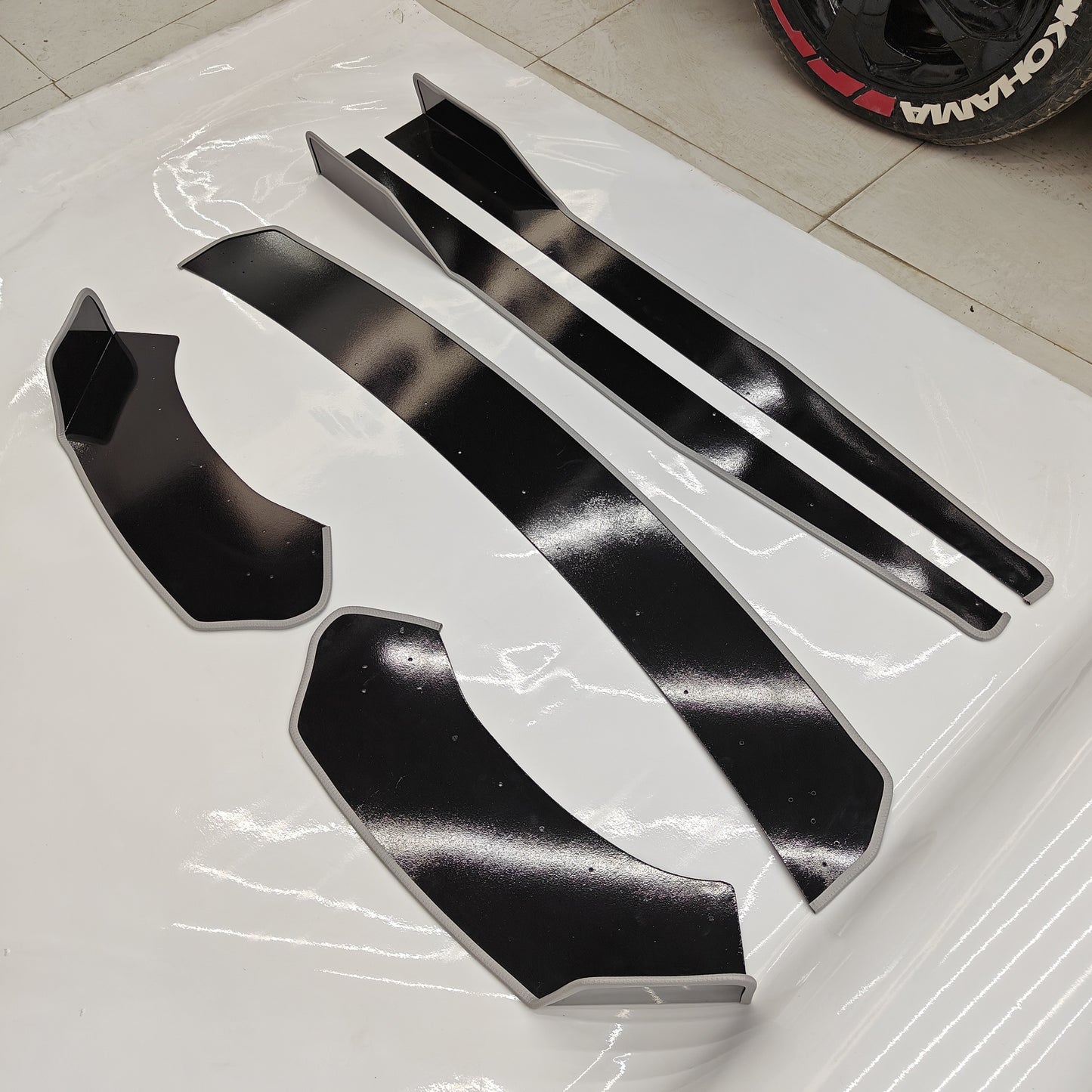 Set of 5 BMW bumper protectors designed for added vehicle protection and style