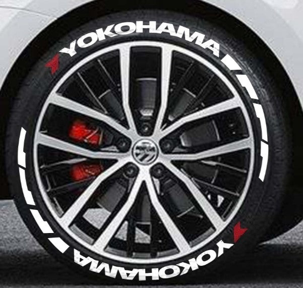 MOTORIK YOKOHAMA WITH GUN STRIPS ( RUBBER PERMANENT TYRE STICKERS LETT
