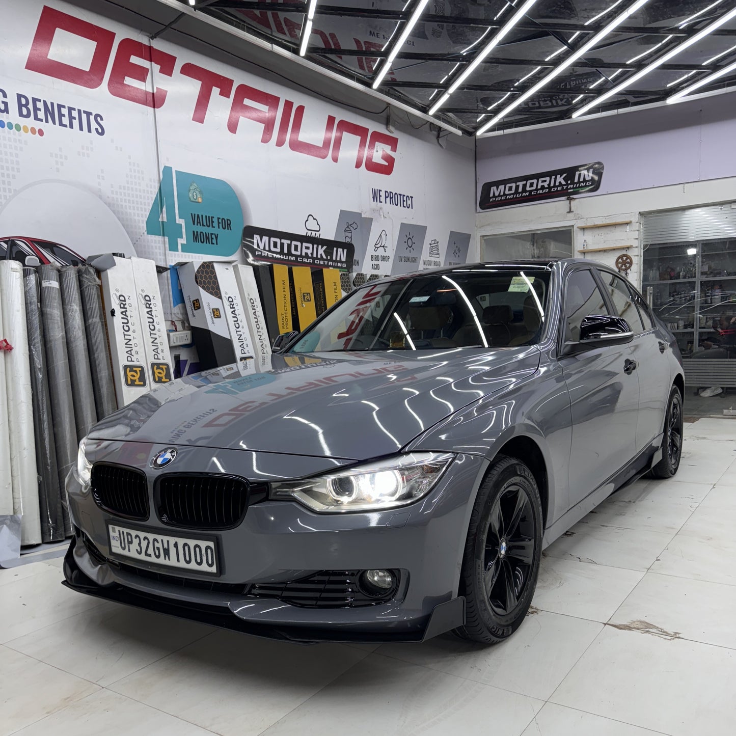 MOTORIK Metal Bumper Protectors & Rear Guards | Fit For BMW sedan cars | 7pcs Black