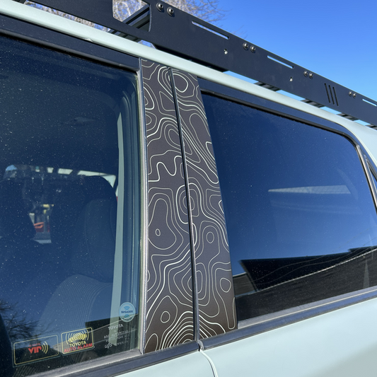 Motorik Tropical Themes (White) B-Pillar Car Graphics Compatible for all cars (Both Sides)