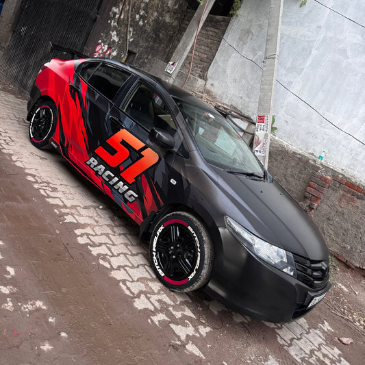 Sport racing Side Car Graphics for All Sedan Car (Both side)