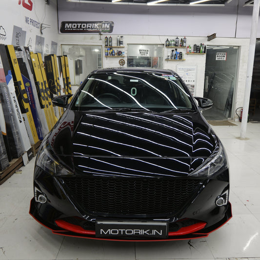 Set of 5 Motorik Detailing metal splitters for Hyundai enhancing vehicle aerodynamics and appearance