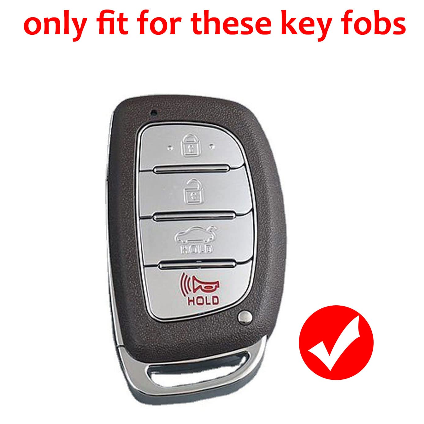 Smart key protector Hyundai designed to fit specific key fobs with lock, unlock, and hold buttons