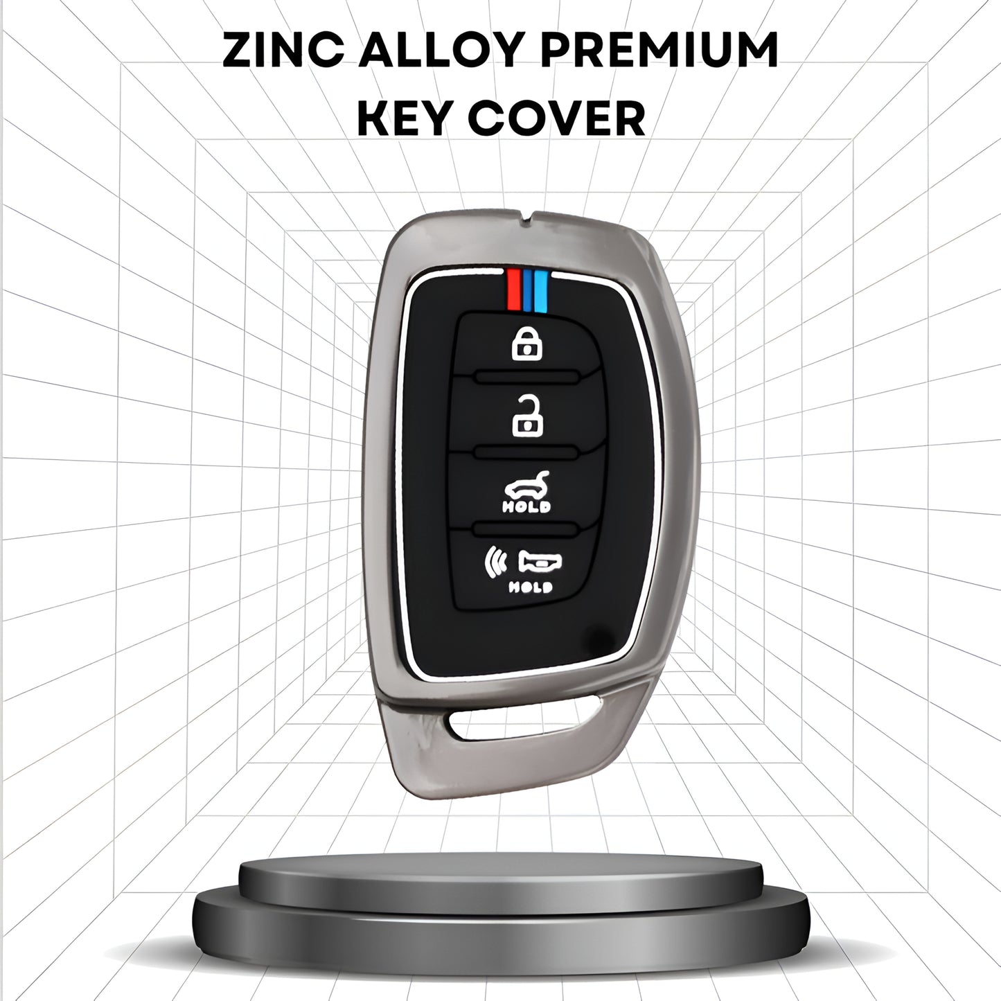 Zinc alloy premium key cover for smart key protector Hyundai with stylish design and durable material
