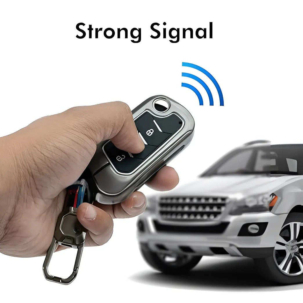 Durable metal car key cover Mahindra with strong signal for enhanced security and style
