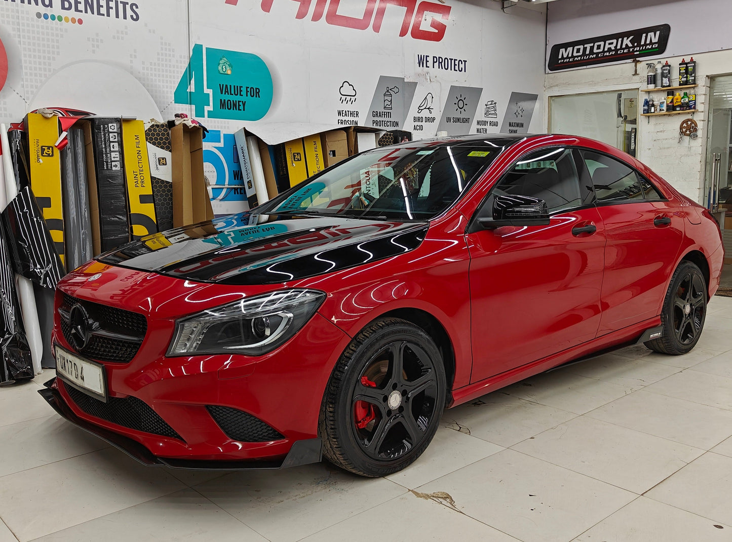 Set of 5 Mercedes bumper protectors designed for optimal vehicle protection and style