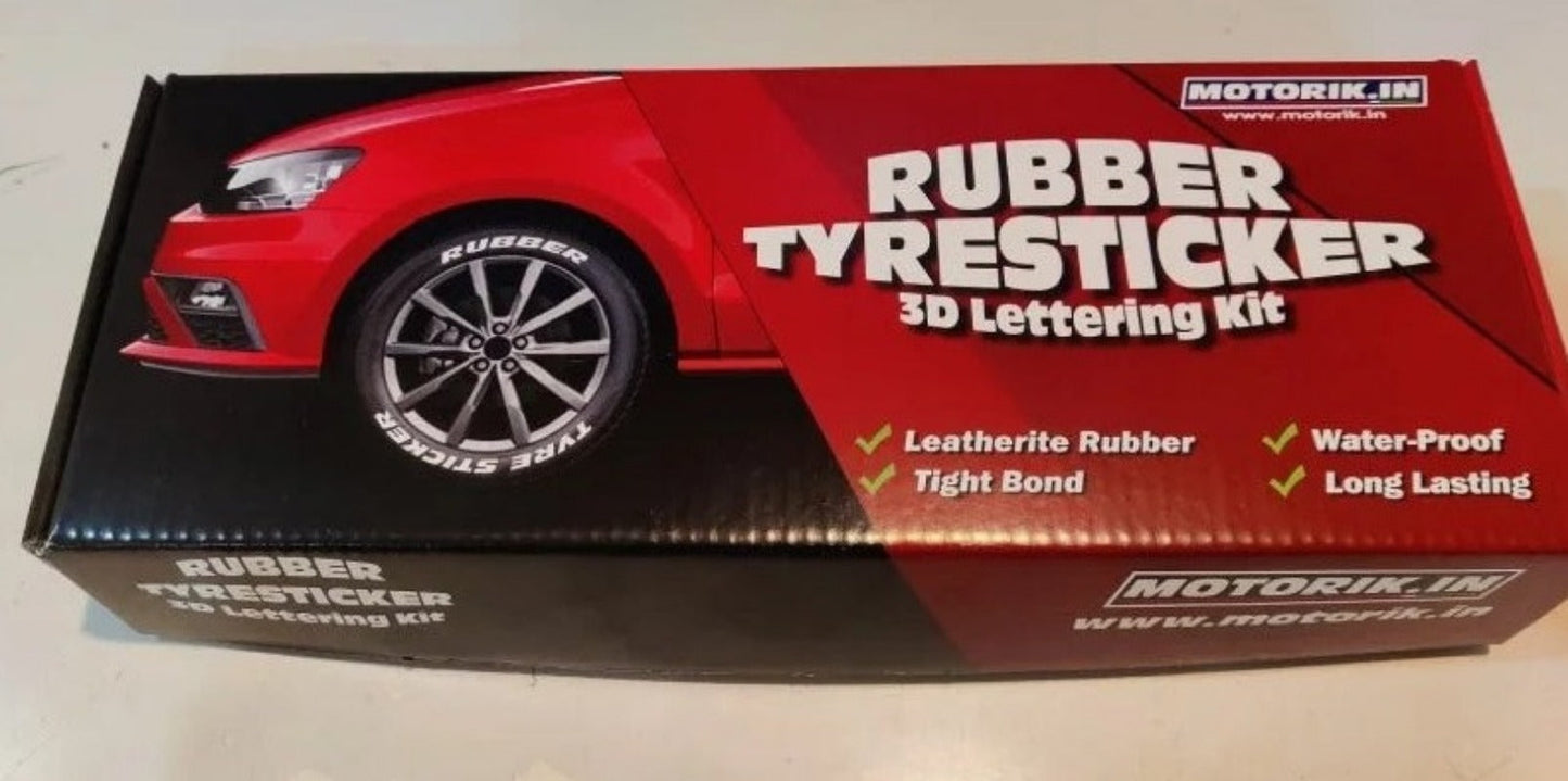 Motorik Detailing GT Racing tire stickers 3D lettering kit for durable and waterproof tire customization