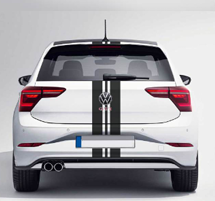 Premium Diggi Decals with a sleek triple stripe design for Volkswagen cars
