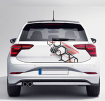 Motorik Detailing Diggi Decals for Volkswagen GTI with Stylish Hexagonal Design