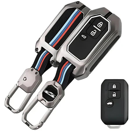 Premium key covers for cars designed with high-quality metal and silicone for protection and durability