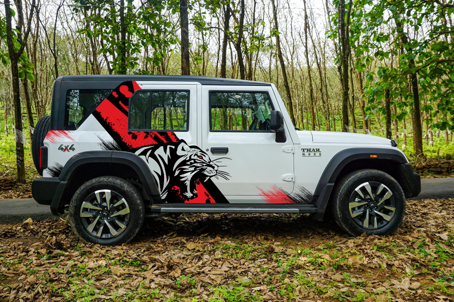 Sleek sedan featuring minimalist car graphics for a clean and modern street style