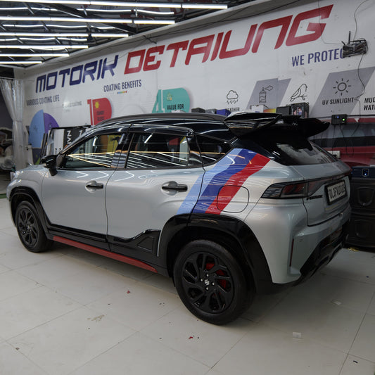 MOTORIK 3 Colours Sides Graphics Compatible with All Cars (Both Sides) Only strips