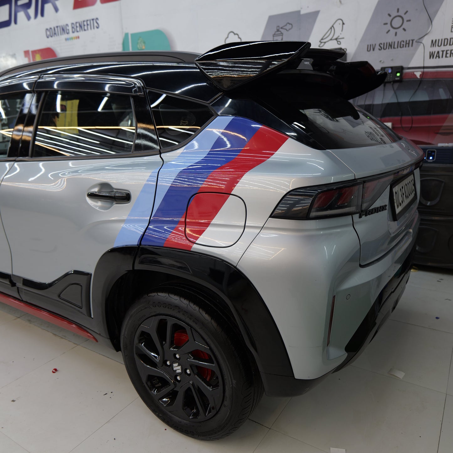 MOTORIK 3 Colours Sides Graphics Compatible with All Cars (Both Sides) Only strips