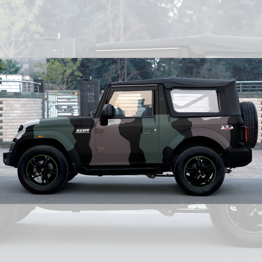 Camouflage-Grey-Black-Theme Full Car Wrap for all SUV Cars (Full Car Wrap)