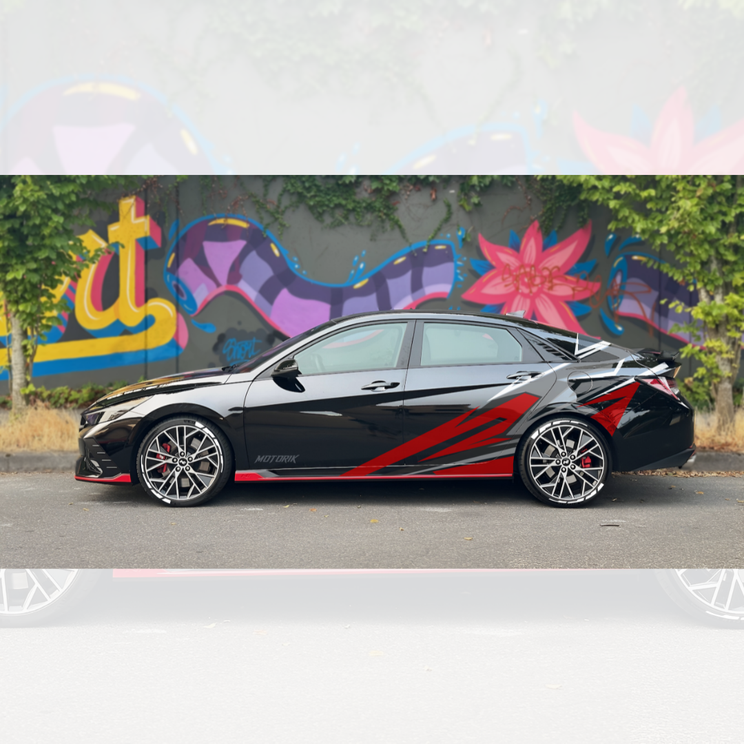 Custom Sedan Car Graphics & Decals for a Bold Look | Motorik Detailing