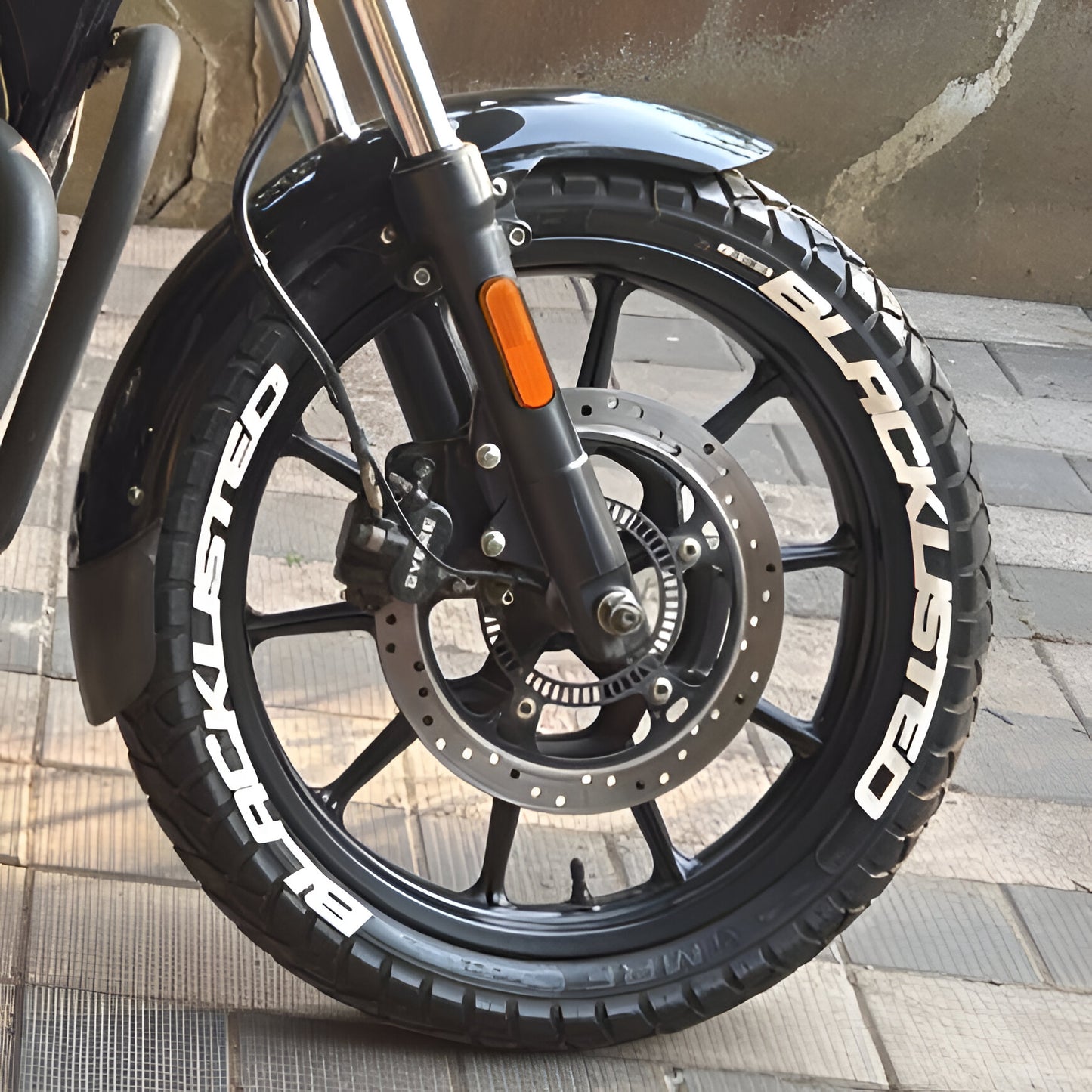 Motorik BLACKLISTED bike Tire Stickers| Fade-Resistant, Waterproof & Durable for (set of 2)