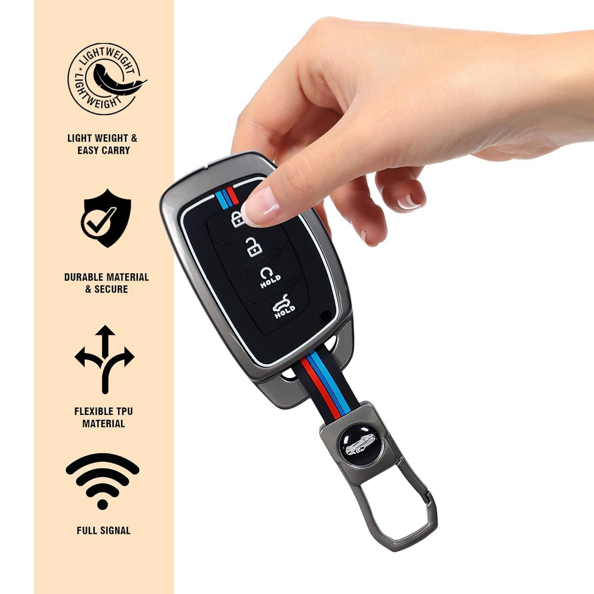 Metak Key Cover Motorik Metal Key Cover - Smart Key Protector Hyundai | Motorik Detailing
