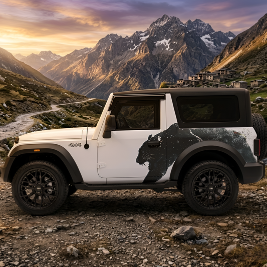 Motorik Stealth Panther for Thar & Thar Roxx Car Side Graphics (Both Sides)