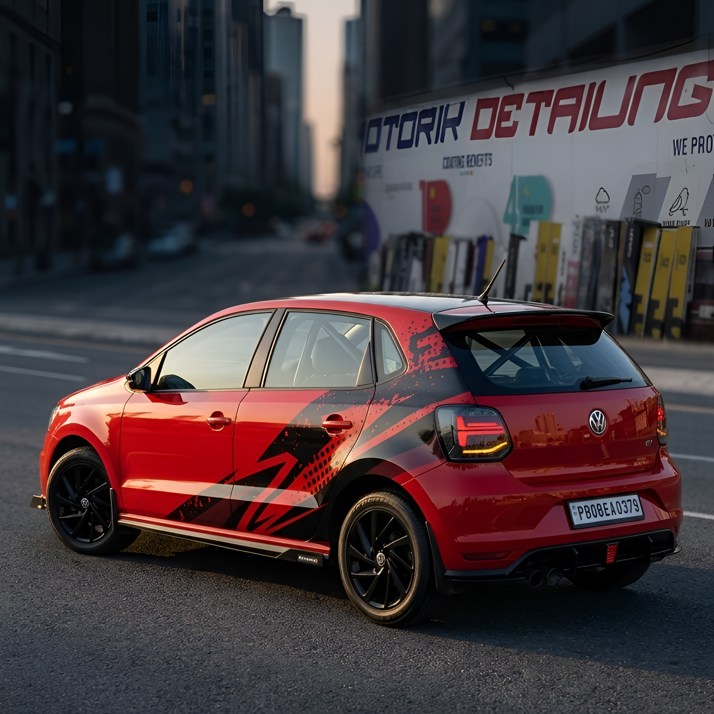 Motorik Abstract Side Car Graphics Compatible for all cars (Both Side)