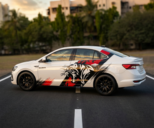 Motorik Roaring Lion Sides Graphics for Sedan Cars (Both Side)