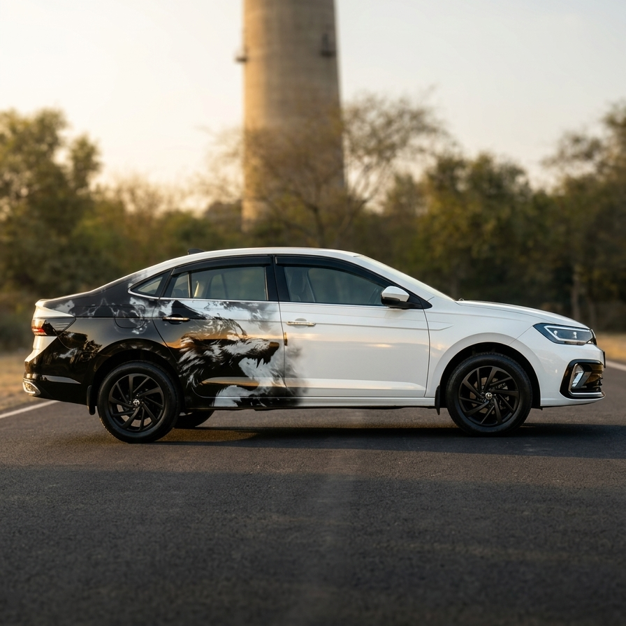 Motorik wolf Graphic for sedan Cars ( Both Side )