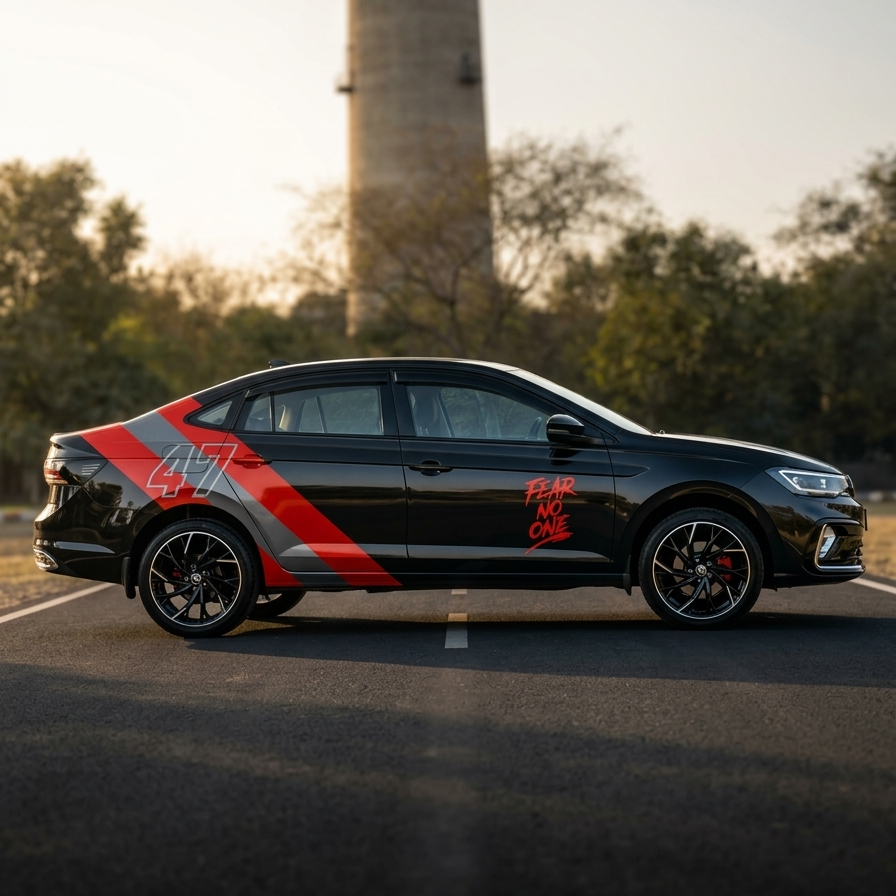 Sports Theme Sides Car Graphics for All Sedan Car (both side)